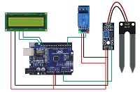 Proiect automatizare mini sera agricola cu Arduino Uno si LCD, udare automata